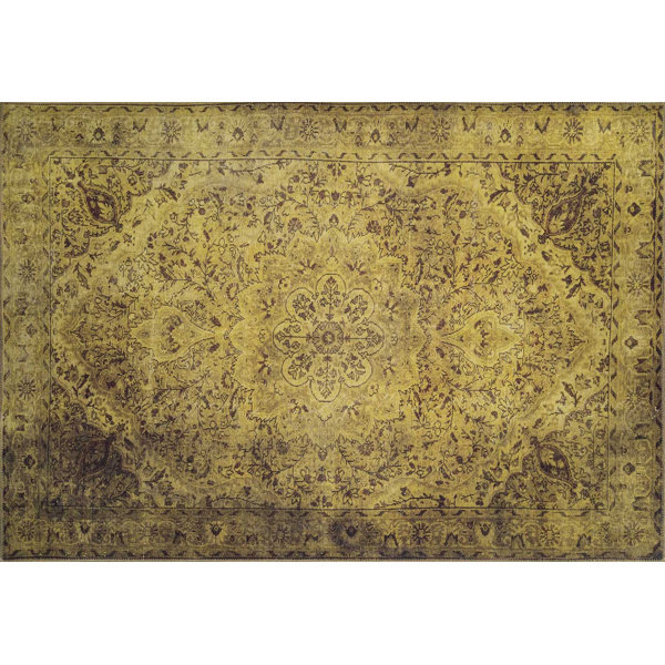 Latitude Vive Woodcliff Yellow/Brown Area Rug Wayfair.co.uk